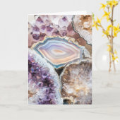 Geode Crystal | Crystal Photo Card Karte (Gelbe Blume)