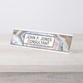 Geode Crystal | Crystal Photo Desk Name Plate Schreibtischnamensplakette (Vorderseite )