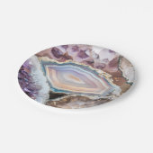 Geode Crystal | Crystal Photo Paper Plates Pappteller (Schrägansicht)