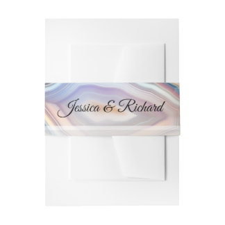 Geode Crystal Wedding Invitation Bell Bands  Einladungsbanderole