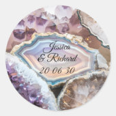 Geode Crystal Wedding Personalized Sticker (Vorderseite)