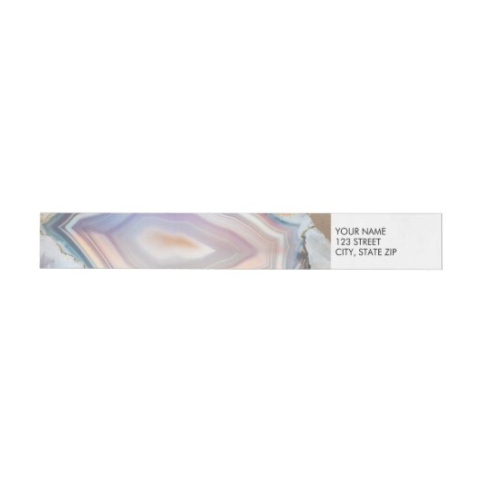 Geode Crystal Wedding Photo Wrap Around Label (Person)