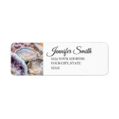 Geode Crystal Wedding Return address Labels (Vorne)