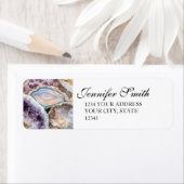 Geode Crystal Wedding Return address Labels (Insitu)