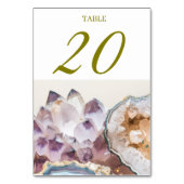 Geode Crystal Wedding Table Cards Tischnummer (Rückseite)