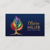 Geode Crystals Chakras Tree Visitenkarte (Vorderseite)