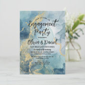 Geode Crystals Couples Dusche für eine Einsatzpart Einladung (Stehend Vorderseite)