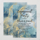 Geode Crystals Couples Dusche für eine Einsatzpart Einladung (Vorne/Hinten)