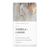 GEODE DUSKY GRAY COPPER GOLD CANDLE ETIKETT (Vorne)