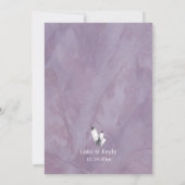 Geode & Edelsteine bei Lila Wasserfarbenhochzeit Einladung (Rückseite)