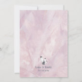 Geode & Edelsteine in Pink Watercolor Wedding Einladung (Rückseite)