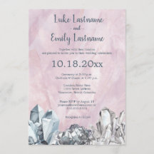 Geode & Edelsteine in Pink Watercolor Wedding