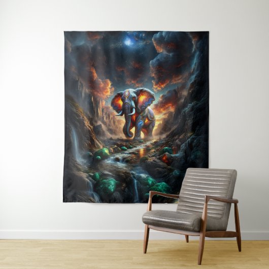 Geode Elephant 01 Wandteppich (Beispiel)
