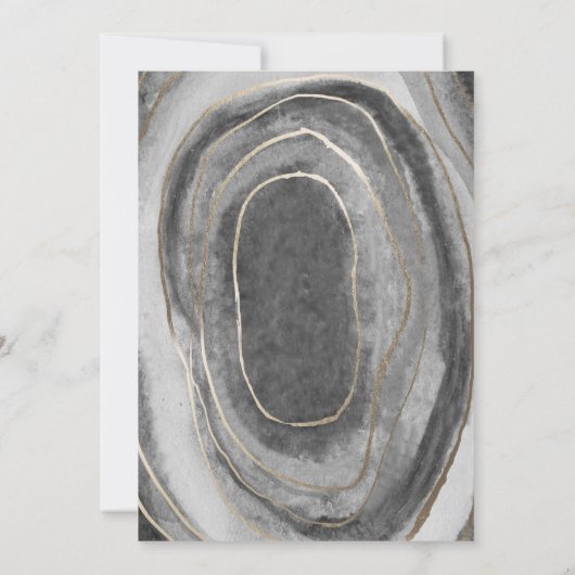 Geode Gemstone Agate Hochzeitseinladungen Einladung (Rückseite)