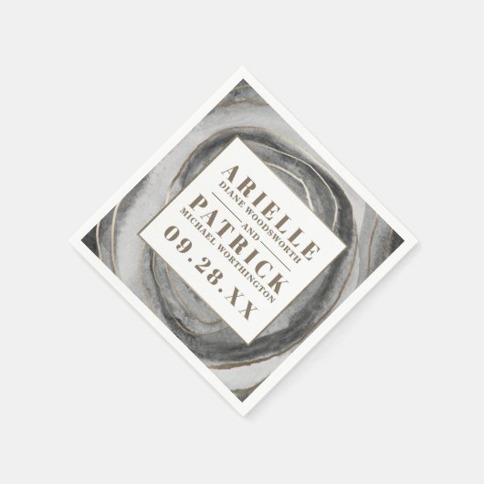 Geode Gemstone Agate Wedding Napkins Serviette (Ecke)