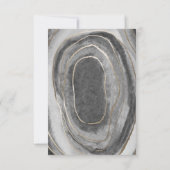 Geode Gemstone Agate Wedding RSVP Cards (Rückseite)