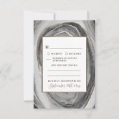 Geode Gemstone Agate Wedding RSVP Cards Karte (Vorderseite)