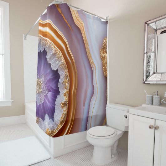 Geode Heart Gedreht Duschvorhang (Beispiel)