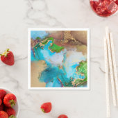 Geode Imitate goldblauer lila grüner Stein agate c Serviette (Beispiel)