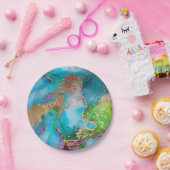 Geode Imitate Goldblauer lila lila Agerstein Pappteller (Party)