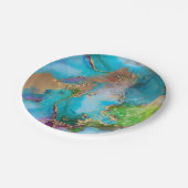 Geode Imitate Goldblauer lila lila Agerstein Pappteller (Schrägansicht)