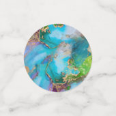 Geode Imitate Goldblauer lila Pfauenchic-Agglomera Konfetti (Klein Vorderseite)