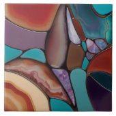 Geode - Imitats aus Glas Mosaik Abstrakte Kunst Fliese (Vorderseite)