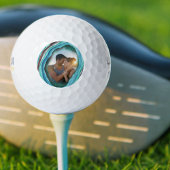 Geode in Türkisblau Grün mit deinem Foto Golfball