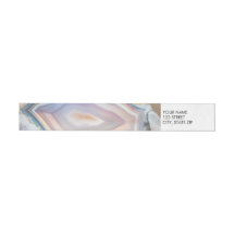 Geode Kristall Hochzeitsfoto Wrap Around Etikett