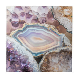 Geode-Kristall| Kristall-Foto-Kachel Fliese