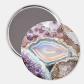 Geode Kristall | Kristall Foto Magnet (Vorderseite/Rückseite)