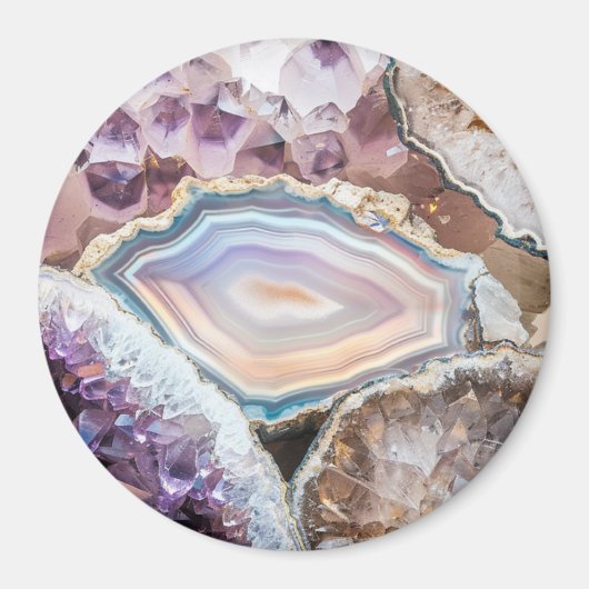 Geode Kristall | Kristall Foto Magnet (Vorne)