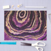 Geode Lila Pink Gold Abstrakt Agate Seidenpapier (Handwerk)