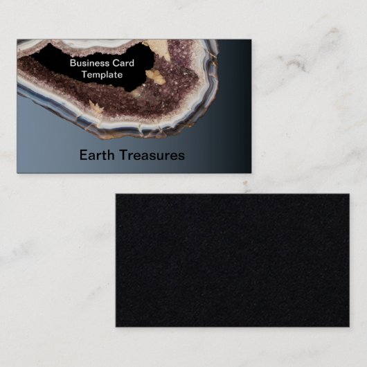 Geode Minerals Agates Crystals Visitenkarte (Vorne/Hinten)