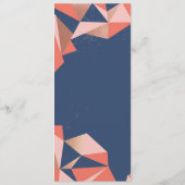 Geode Modern Geometrisches Hochzeitmenü Menükarte (Rückseite)