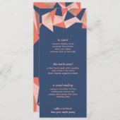 Geode Modern Geometrisches Hochzeitmenü Menükarte (Vorne/Hinten)