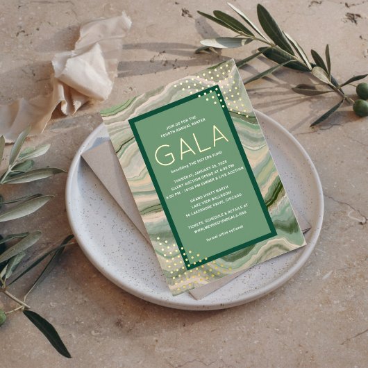 Geode Pattern Gala Event Folieneinladung