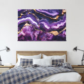 Geode Print in Amethyst Goede Wall Art Leinwanddruck (Insitu (Schlafzimmer))