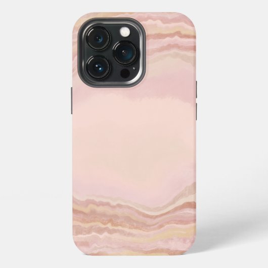Geode-Rosa-Marmorstein iPhone Hülle (Hinten)