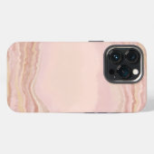Geode-Rosa-Marmorstein iPhone Hülle (Rückseite (Horizontal))