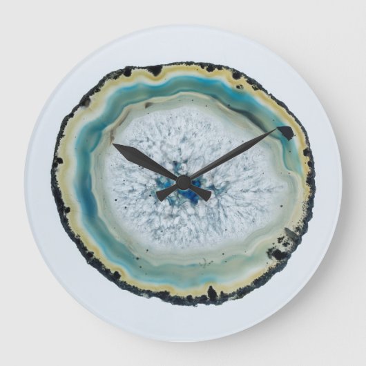 Geode Slice Große Wanduhr (Vorderseite)