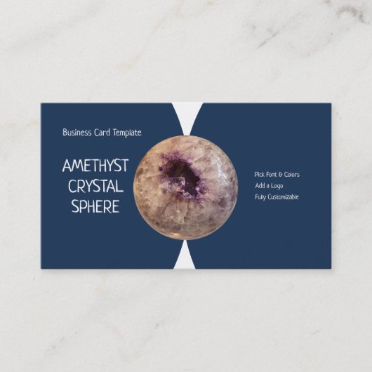 Geode Sphere Amethyst Crystal Visitenkarte (Vorderseite)
