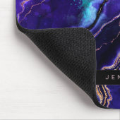 Geode Tief Lila Rose Gold Agate Mousepad (Ecke)