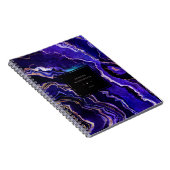 Geode Tief Lila Rose Gold Agate Notizblock (Rechte Seite)