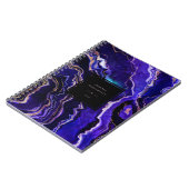 Geode Tief Lila Rose Gold Agate Notizblock (Linke Seite)