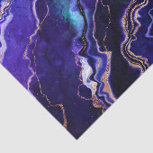 Geode Tief Lila Rose Gold Agate Seidenpapier (Ausschnitt)