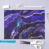 Geode Tief Lila Rose Gold Agate Seidenpapier (Handwerk)