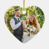 Geode Wedding Heart FOTO Keramik Ornament (Hinten)