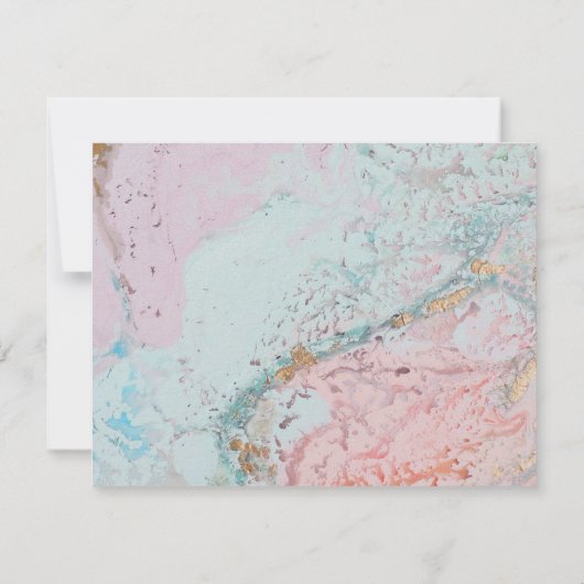 Geode Wedding Invitation Suite Save The Date (Rückseite)