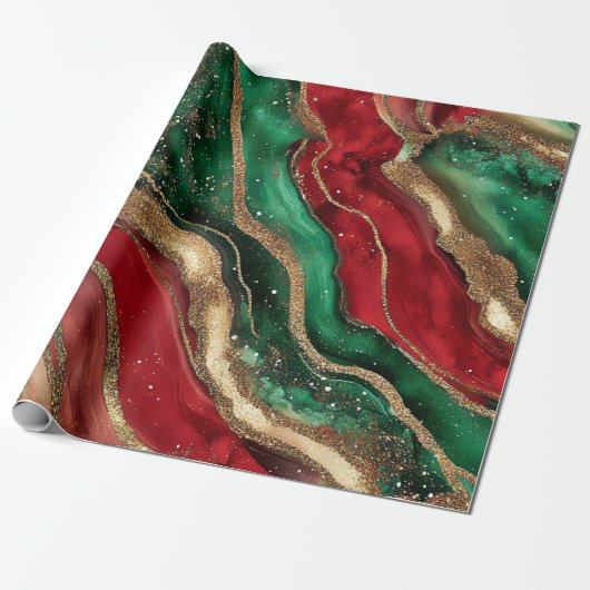 Geode-Weihnachtspapier Geschenkpapier (Ungerollt)